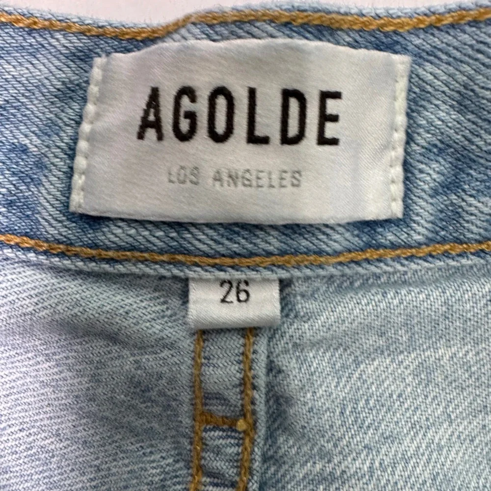 Agolde Riley Crop High Rise Straight Jeans Women's Size 26 Distressed - Picture 4 of 8